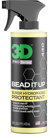 3D Bead It Up Ceramic Coating Booster Spray - Super Hydrophobic Bead Maker - Polymer Paint Protectant & Sealant 16oz.