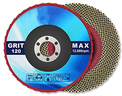 4 Diamond Flap Disc Grinding Sanding Wheels 120 Grit - Sander Tile Stone Marble Concrete Granite Ceramics Glass 1Pcs