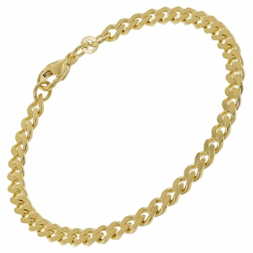 trendor Herren-Armband Gold 333/8K Flachpanzer Breite 4,7 mm 51875 | zeitloser Armschmuck für Damen und Herren, Made in Germany