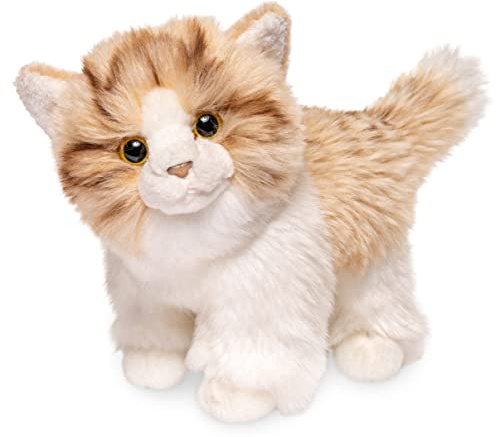 Uni-Toys – Kattunge, stående (beige-vit) – 18 cm (längd) – plyschkatt – plyschdjur, gosedjur, gosedjur