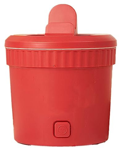 DJSDN Mini Cuisinière Électrique, Mini Cuisinière Portable Multifonctionnelle, Petite Marmite Tout-en-Un Ménage for Soupe Bouillie Nouilles Cuisson À La Vapeur Et Friture Cuisson (Color : Red)