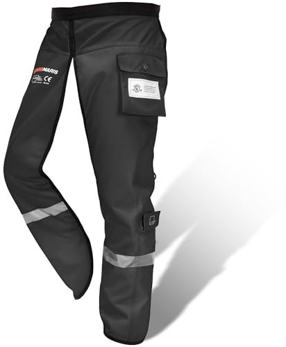 YARDMARIS Chainsaw Chaps, Heavy Duty Chainsaw Protective Apron with Adjustable Belt and Pocket, Forestry Chainsaw Safety Gear One Size Fits All