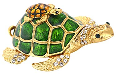 Zerodeko Ornament Vintage- Meerestiere Geburtstagsgeschenke für Kinder Spielzeugtiere Diamant- Schildkröte aus Metall Cartoon-Schildkröte schmücken Dekorationen Statue