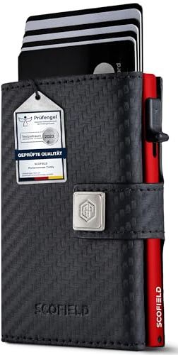 SF SCOFIELD Geldbörse Herren | Portmonee Herren für 11-12 Karten | Geldbeutel RFID Schutz | Portemonnaie | Wallets for Men | Smart Wallet | Kreditkartenetui | Slim Wallet | Kartenetui Klein