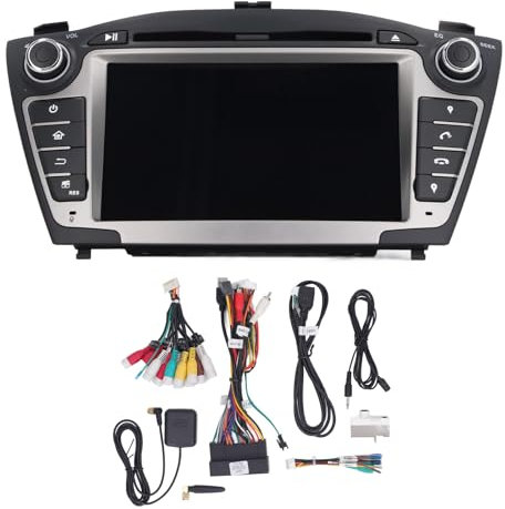 7in 2DIN Car Navigator Multimedia DVD CD Player Quad for 11, Compatible with IX35 2009‑2013, GPS Digital Media MP5 Player
