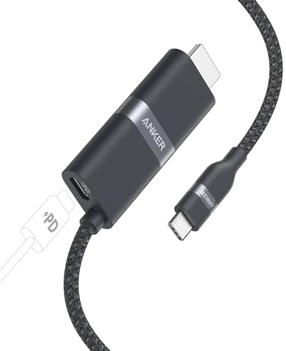Anker Nano USB C to HDMI Cable Adapter with 140W PD Fast Charging Port,4K@60Hz,Sustainable with Advanced Shielding,Thunderbolt 5/4/3 Compatible,for MacBook,iPhone,HD TV(3FT,Black)