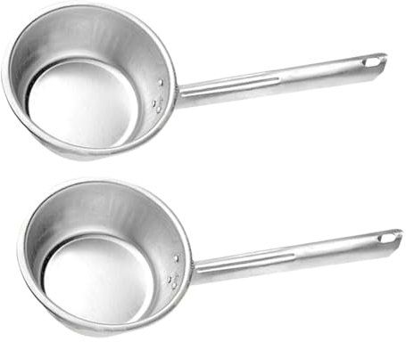 OKUMEYR 2pezzi Mestoli Alluminio Per Cucina Cucchiaio Da Ergonomico Per Uso Bagno e Strumento Per Lavare Frutta e