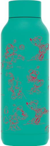 Quokka Borraccia termica in acciaio inox solido giada verde 510 ml Minnie Sketch