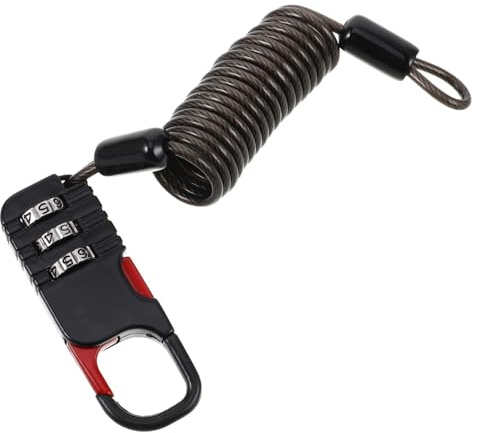 KOMBIUDA Bike Lock Cable Combination Lock Retractable Security for Motorcycles Electric Scooters and Strollers Black