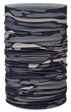 Buff Original EcoStretch halsvärmare för män och kvinnor, vuxen, halsduk, rör, multifunktionell, nacke och huvud, löpning, promenader, vandring, hållbar, lätt, en storlek, svart