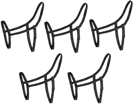 Generisch Weidehalfter Pferd Pferdehalfter 5 Stück Rot/Navy/Schwarz (Schwarz, Shetty)