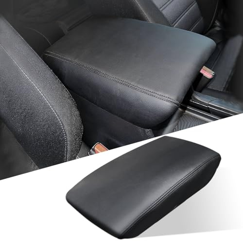 ANMOSVO Copertura per Console Centrale Honda CRV 2017-2022, Protezione per bracciolo in Pelle vegana Extra Morbida per Honda CR-V Accessori Interni 2017 2018 2019 2020 2021 2022 (Nero)