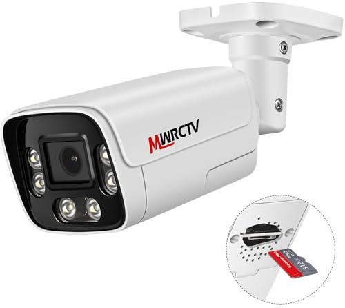 8MP 2.8mm HD Lens POE 2-way Audio Bullet Waterproof 4K Camera Metal Housing | MWRCTV 25fps,110° Wide Angle,IP66 Metal Housing,Speaker Mic,Color Night Vision,Work With Smartphone,Support MicroSD Card