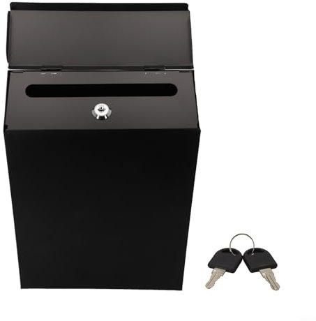 Stylish Wall Mounted Mailbox with Reliable Locking System Enhance Your Space (Black)