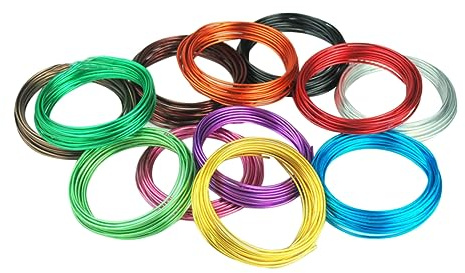 Lurrose 24piezas Alambre De Aluminio Colores Flexible Joyería Manualidades Colores Suaves Duradero Para Hacer Pulseras