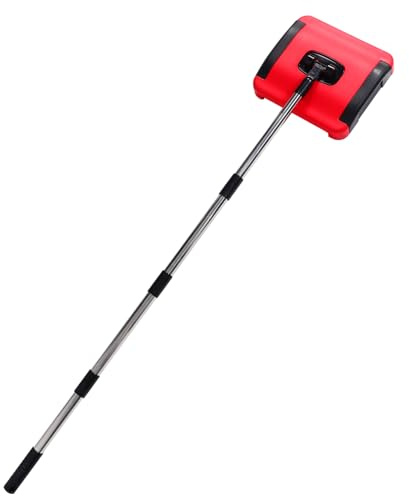 VICASKY Manual Cordless Sweeper for Efficient Cleaning of Tiles and Carpet, Pp and Stainless Steel Multifuntional Push Sweeper Broom for Home Use, for Pet Hair and Floor Cleaning