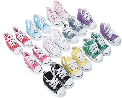CHICIRIS 10 Paia 1/3 Bambola in Scarpe Tela Resistenti per Materiali per Bambole Articolari di, Colori Abbinati, 23,6 Pollici