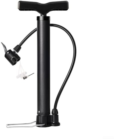 Gdfnmogo Pompa da pavimento per bicicletta con manometro, pompa a pedale in alluminio ad alta pressione da 130 PSI per valvole Presta/Schrader/Dunlop