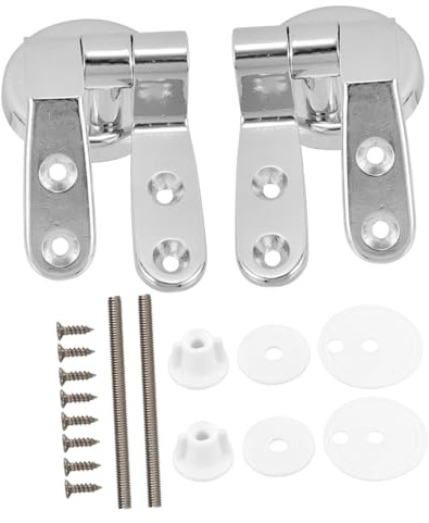 Toddmomy Attache Abattant Wc, Charnière Cuvette Wc en Alliage de Zinc, Kit de Fixation pour Siège de Toilette, Installation Rapide, Antirouille