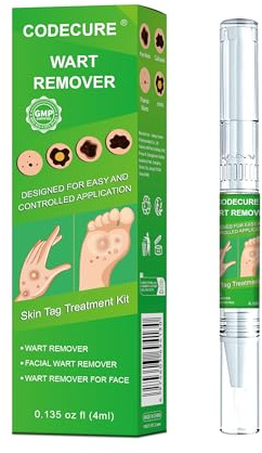 Wart Removal Pen 4ML, Skin Tag Removal Kit, Effective in Removing Warts, Corns, Spots, Moles and Calluses, for Face, Body and Hands Wart Removal Pen (4ML 1-Pack)