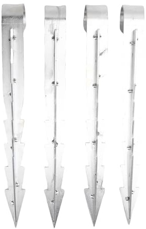 Tyenaza Ancoraggi a Terra per Impieghi Pesanti, Kit di Ancoraggi per Trampolino da 4 Pezzi Set di Ancoraggi per Terra per Trampolino per Set da Gioco, Tenda, Capannone, Recinzione,