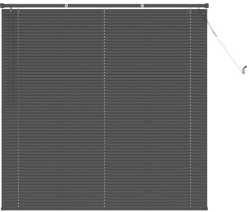 vidaXL Store Vénitien Gris Argenté 150 x 140 cm 25 mm PVC, Solution Moderne de Stores vénitiens, durables pour Bureau à Domicile, Filtration de lumière réglable, Protection de la Vie privée