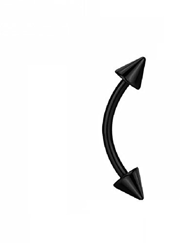 eeddoo Piercing Banane mit Stacheln Schwarz Edelstahl