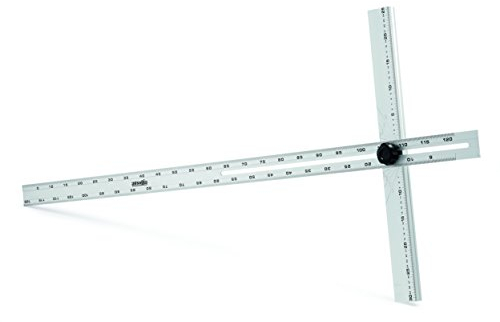 Ausonia - Squadra a T in alluminio con angolo regolabile e richiudibile Cm 120