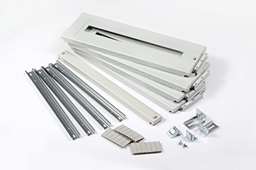 IDE s48p200 Kit Bouchons et Railes dIN, couvercles plastiques, 48 modules (200 mm)