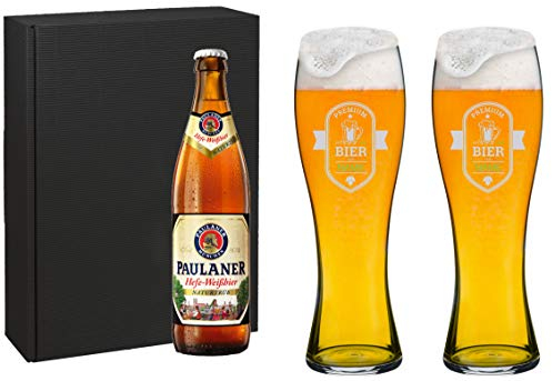 Spiegelau Juego de vasos para cerveza de trigo con grabado personalizado [nombre] y [Diseño 03] – MeinGlas
