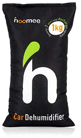 Sac Déshumidificateur HOOMEE en Gel de Silice pour Voiture + Tapis pour Tableau de Bord Antidérapant, Anti-Brume, Anti Humidité, Absorbe Odeurs, Condensation, Moisissures 1 Sac x 1kg