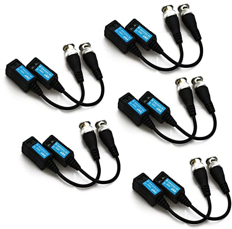 Setik - Cinque Coppie di Video Balun Passivi AHD/CVI/TVI/CVBS fino a 4K 8Megapixel - Setik - 5XBALUNHD