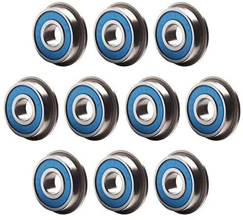 F695-2RS Kugellager, 5 x 13 x 4 mm, Flansch, Miniatur-F695-RS Rillenkugellager F695RS für Voron Mobius 2/3 3D-Drucker, 10 Stück