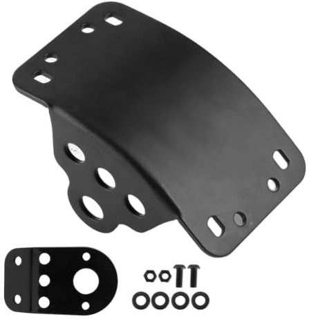 Yosoo Seitlicher Kennzeichenhalter, Stahl | Motorrad Halterung für Cruiser Chopper, 20mm Achse, Verbessertes Design