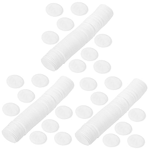 FRCOLOR Make-up-Zubehör 300 Stück Dicke Overlock-Baumwolle Weiße Schwämme Gesichtsschwämme Einwegschwämme Wiederverwendbare Gesichtspads Wiederverwendbare Wattepads Runde Wattepads