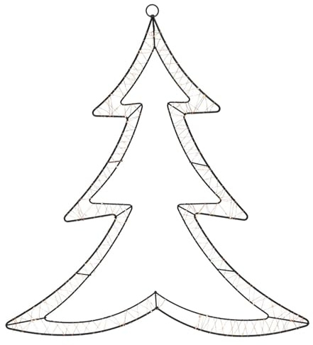 Magie di Natale Figura natalizia decorativa pensile, con luci a LED, con timer e trasformatore (Albero)