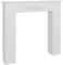 HOMCOM Manteau de cheminée encadrement Cadre décoratif pour cheminée électrique 101 x 19 x 100 cm Bois Massif Blanc