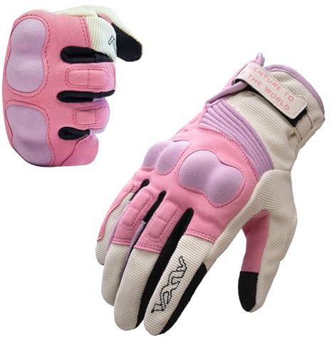 VXW Guantes de motocicleta para mujer para pantalla táctil, guantes de motocicleta de dedo completo, guantes de motocicleta todoterreno, guantes deportivos de motocross para carreras de carretera