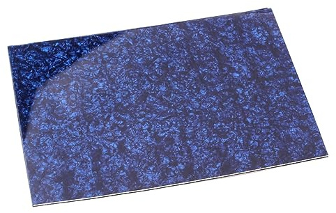 Blaues Schlagbrett Blech 44x29cm Selbstklebend für Gitarre | Acryl Pvc, 3-lagig mit Schutzfolie, Selbstgemacht Rohling, Verschleißfest und Formstabil