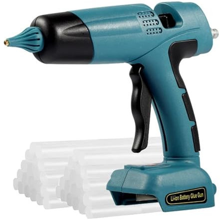 Pistola per colla a caldo Pistola For Colla Elettrica A Caldo Da 100 W Senza Fili For Batteria Da 21 V Pistola Ad Aria Calda For Saldatura Fai Da Te Display Digitale Stick Di Colla Da 11 Mm per proget