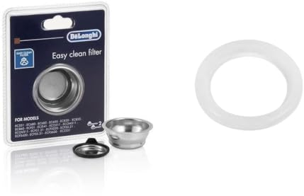 Filtro Caffe 2 TAZZE Compatibile con DeLonghi Macchina da Caffè Dedica Distinta Scultura Icona EC680 EC685 EC820 EC850 EC860 + guarnizione di ricambi