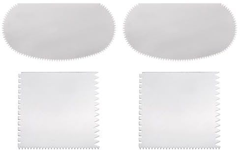 QUARKZMAN 4pz Inossidabile Acciaio Argilla Raschietto Set Ceramica Metallo Seghettato Argilla Seghettato Argilla Taglia Scultura Ceramica per Ceramica Strumenti Raschietto Artigianato