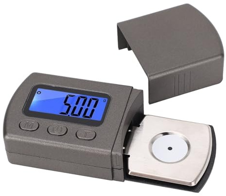 Plattenspieler-Stylometer-Kraftmessgerät, Blaues LCD-Display, Tara-Funktion, Hochpräzises Digitales Stylus-Druckmessgerät für MM MC MI-Tonabnehmer