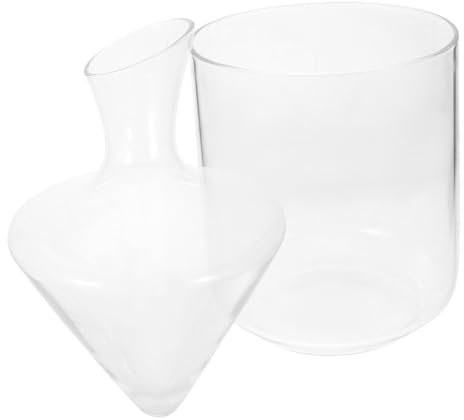 LIFKOME Decantador De Clásico Dispensador De Vino De Vidrio Transparente Para Cubo De Hielo De Vidrio Decantador Oblicuo Para Degustación De