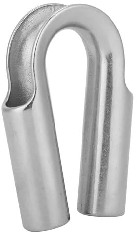 equlup Dedos de la Cuerda de Alambre, Cable de Dedales Manguito de Bucle Cascos para Cables de 304 Acero Inoxidable, Manguitos de engarce para Cabos de cabrestante, Accesorios para embarcaciones