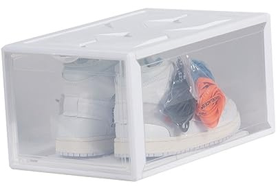 Cabilock 1pezzi Scatola Per Scarpe in Plastica Trasparente Contenitore Per Scarpe Da Assemblaggio Resistente Per Uso Adatta Per Riporre Calzature e Oggetti