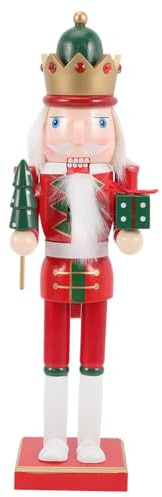 PRETYZOOM Adorno Navideño de Cascanueces: Pequeño Soldado de Madera Decorativo - Figura Tradicional de Cascanueces de Madera para Mesa, Chimenea O Estantería