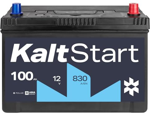 KaltStart Autobatterie 12V 100Ah 830A/EN ASIA Pluspol Rechts | 30% mehr Startleistung, ersetzt 95Ah