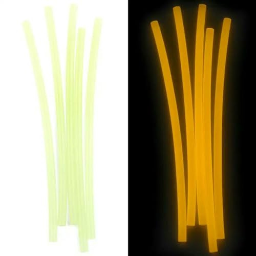5 Stück Leuchtstäbe, durchscheinendes Siegelwachs, 7 mm x 200 mm, gelb, für DIY-Siegelstempel, nächtliche Leuchtdekoration
