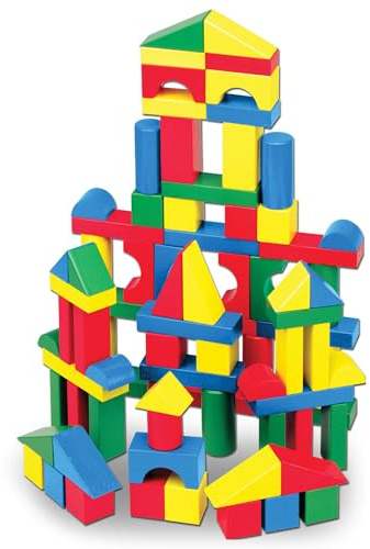 Melissa & Doug Träklossar, Utvecklingsleksak , klossar och byggnad , 3+ , Present till pojke eller flicka